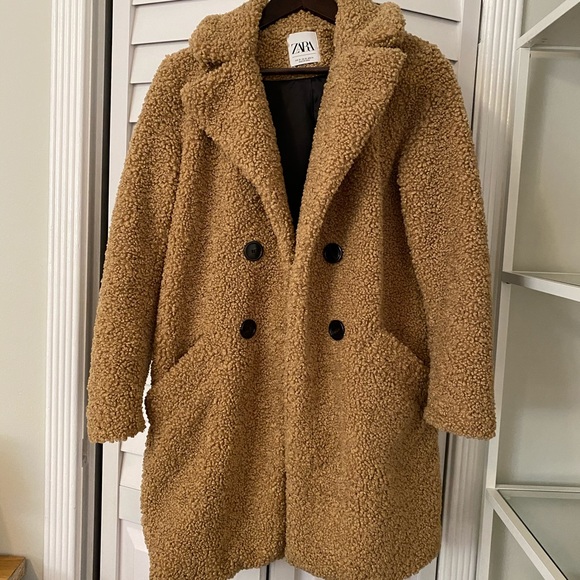 teddy bear coat zara